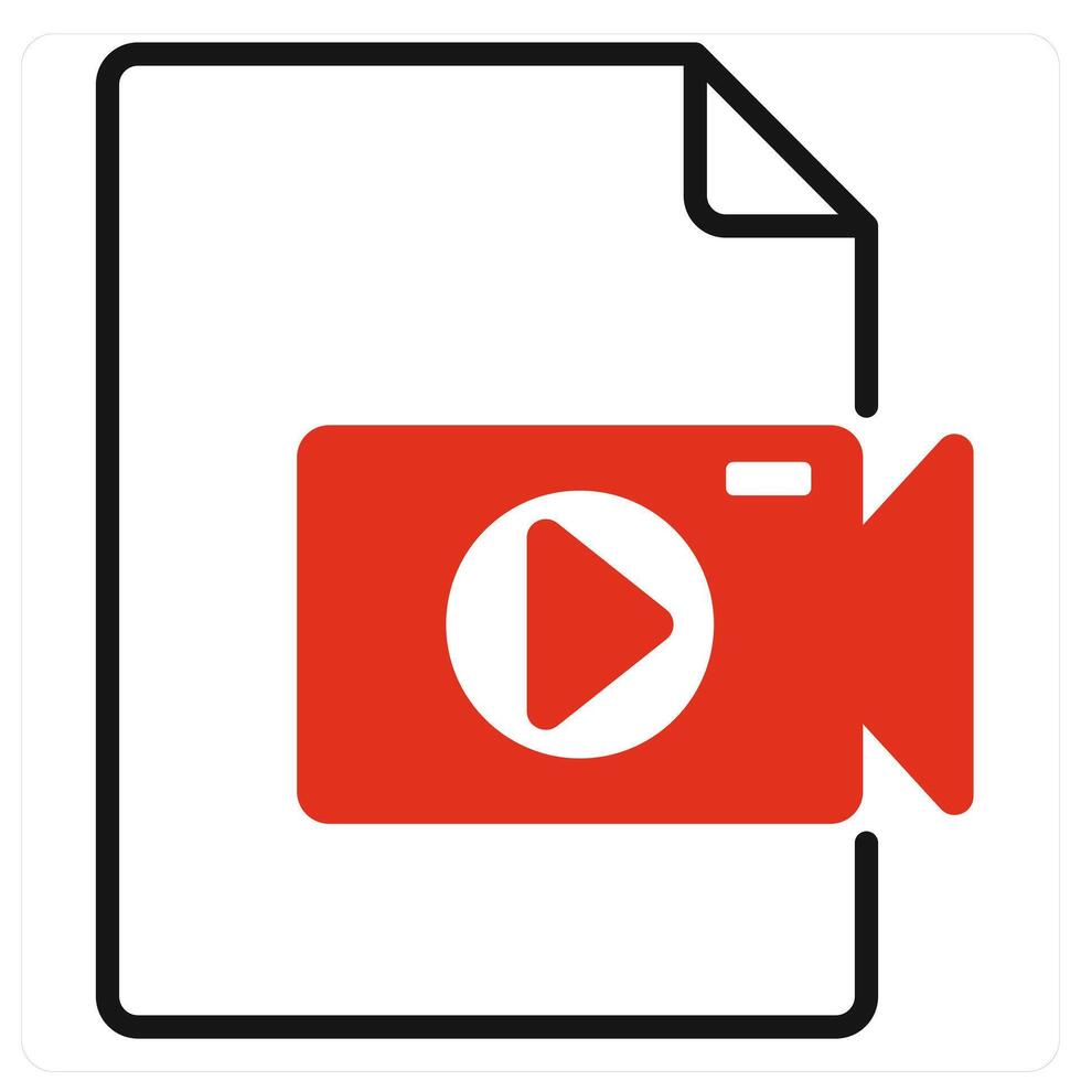 File icon in red color vector