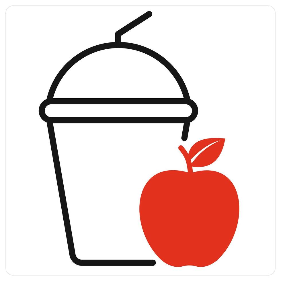 Fruit Juice icon in red color vector