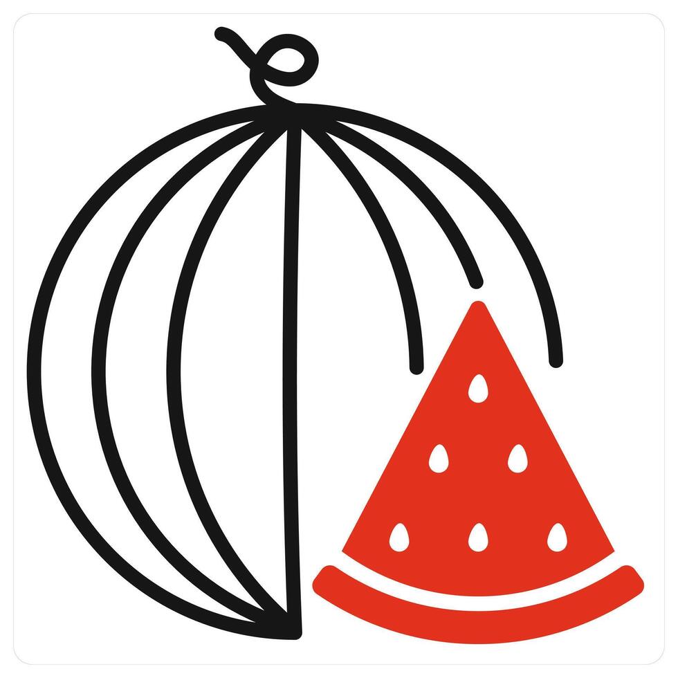 Watermelon icon in red color vector