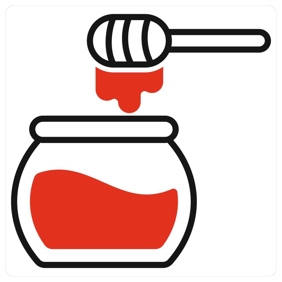 Honey icon in red color vector