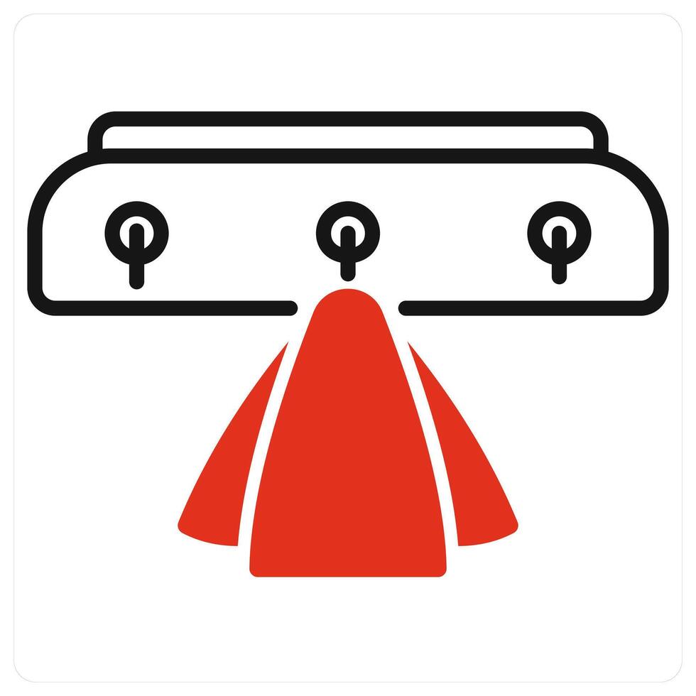Wall Hook icon in red color vector