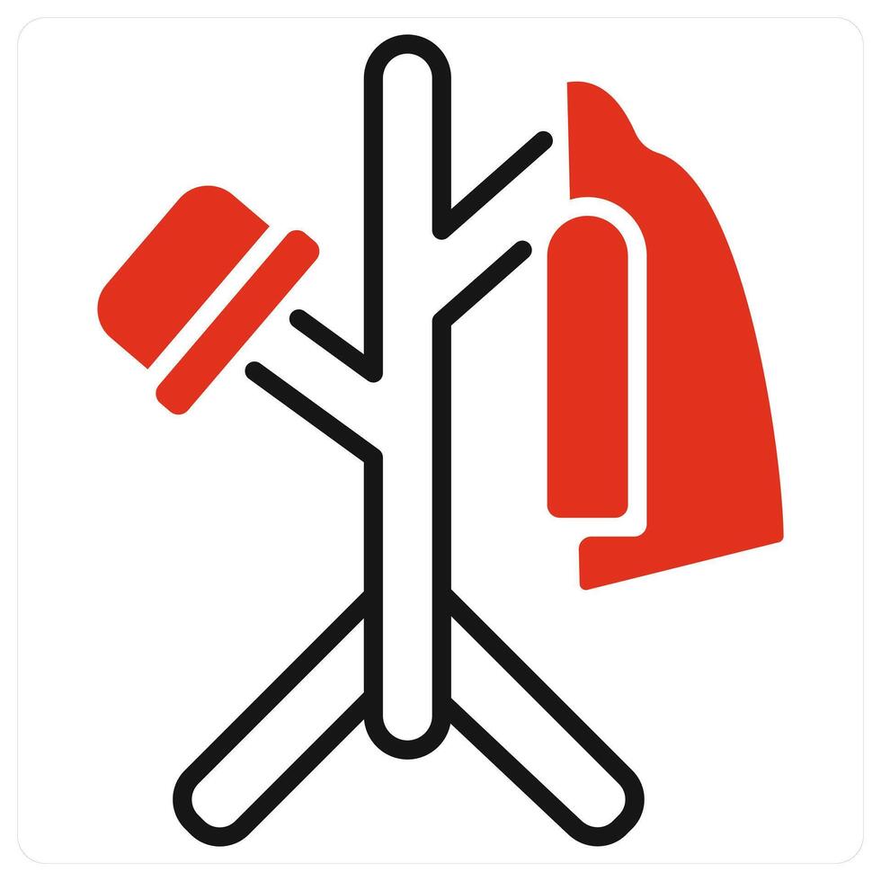 Hanger Stand icon in red color vector
