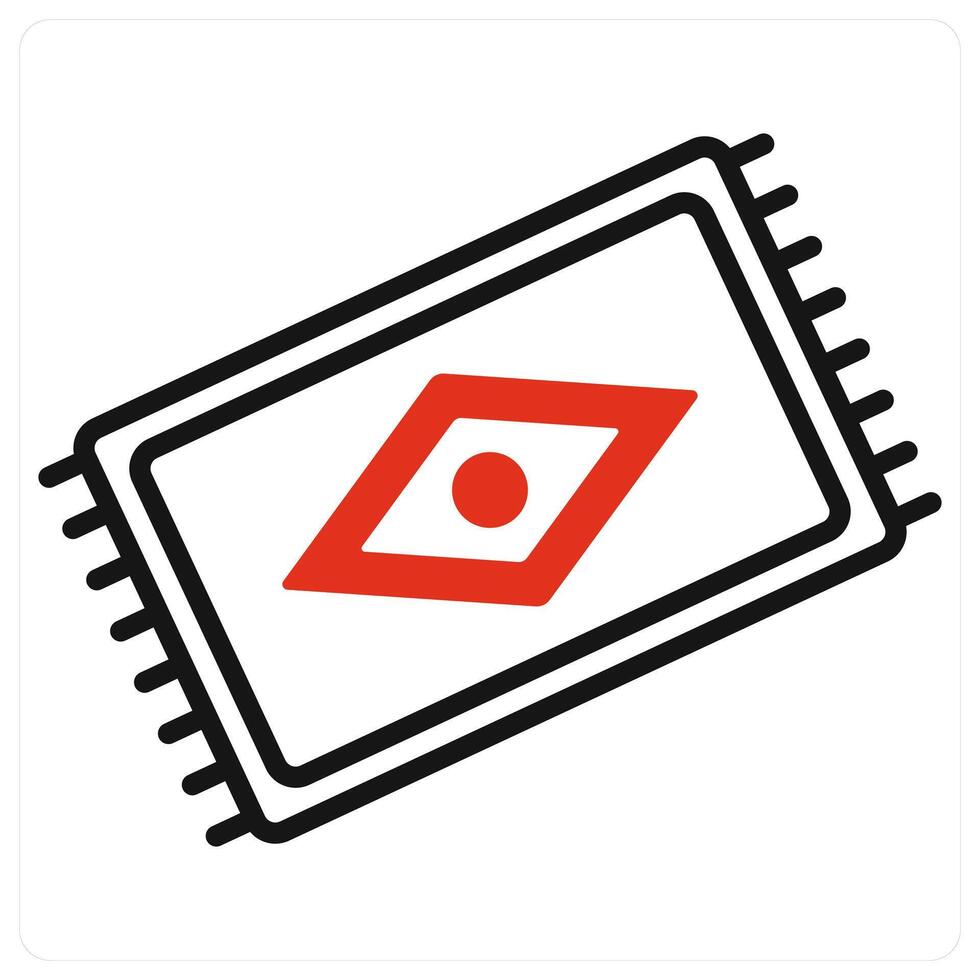Mat icon in red color vector