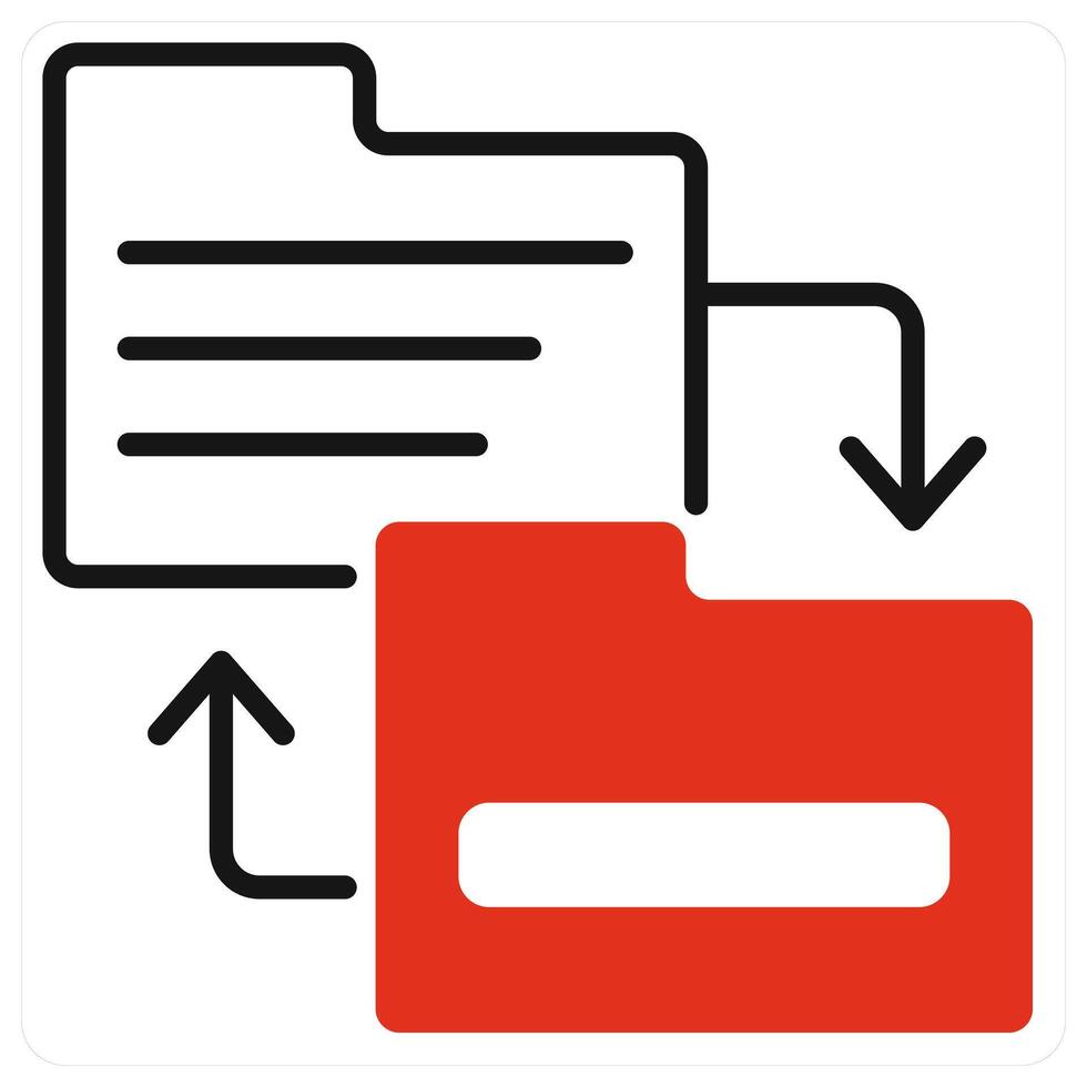 Directory Replacement icon in red color vector