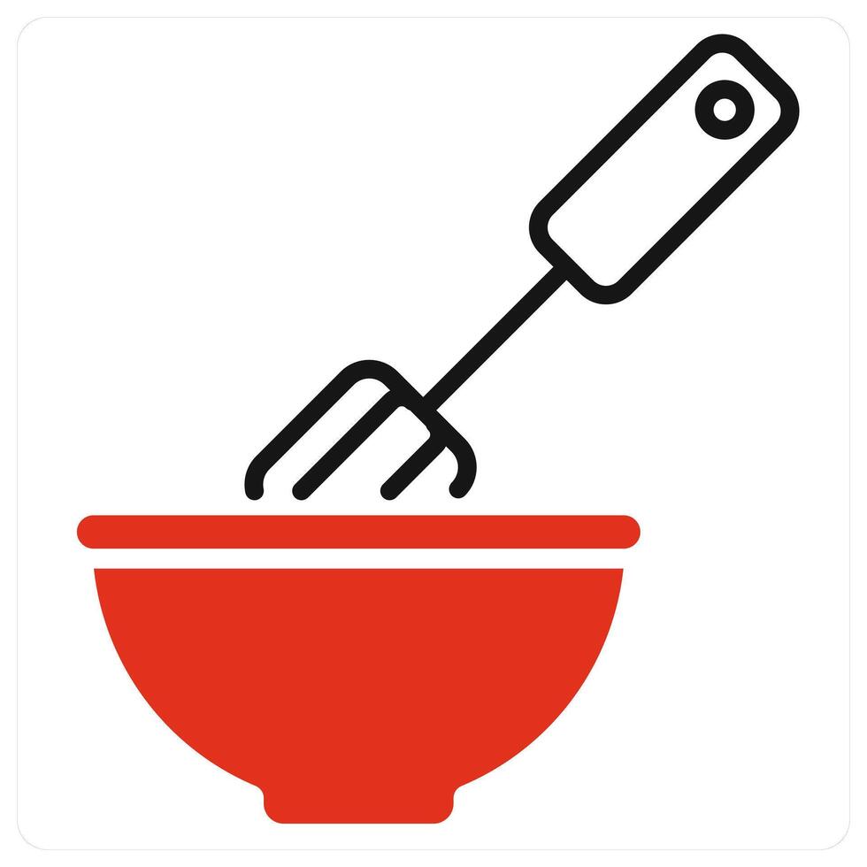 Mixer icon in red color vector