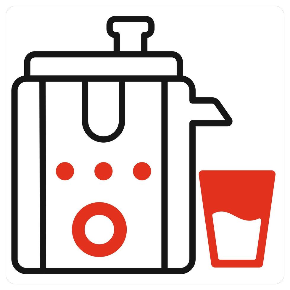 Juicer icon in red color vector