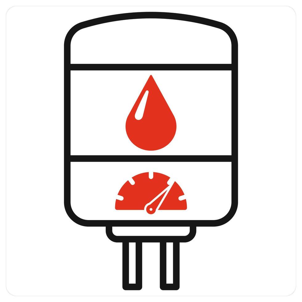 Geyser icon in red color vector