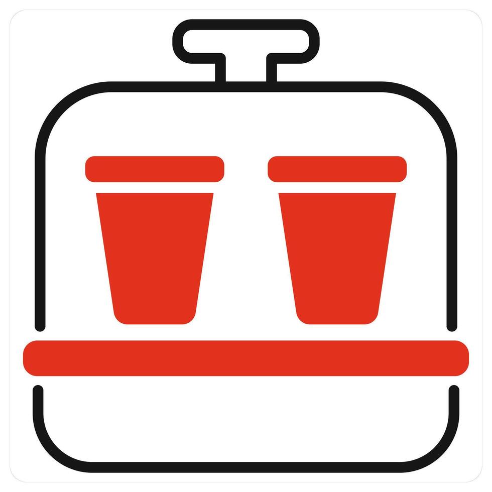 Yogurt Maker icon in red color vector