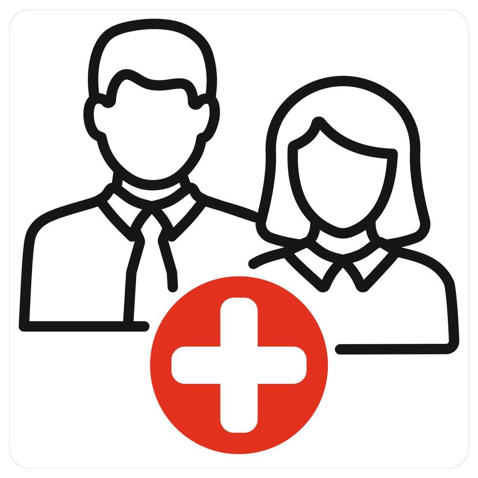 Follower icon in red color vector