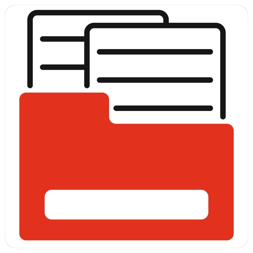 Media Kit icon in red color vector