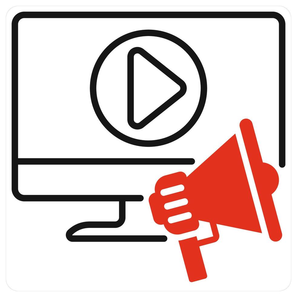 Promotion icon in red vector