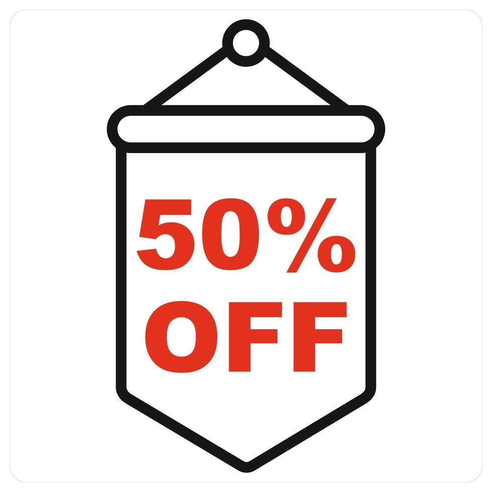 Off icon in red color vector