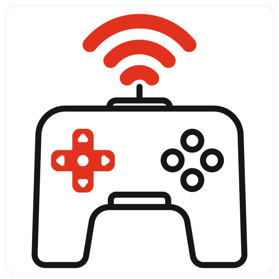Game icon in red color vector