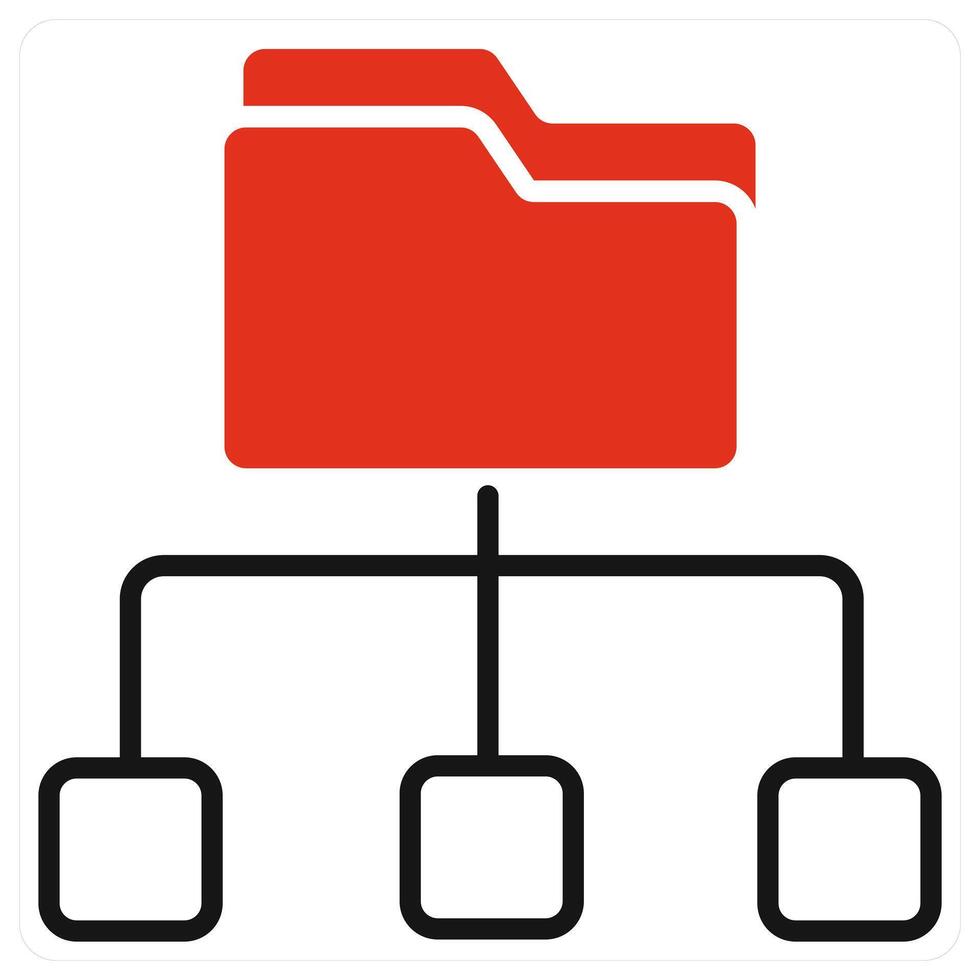 Distribution Files icon in red color vector