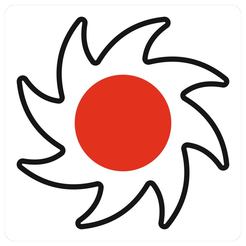 Hurricane icon in red color vector