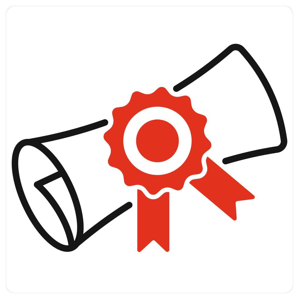 Degree icon in red color vector