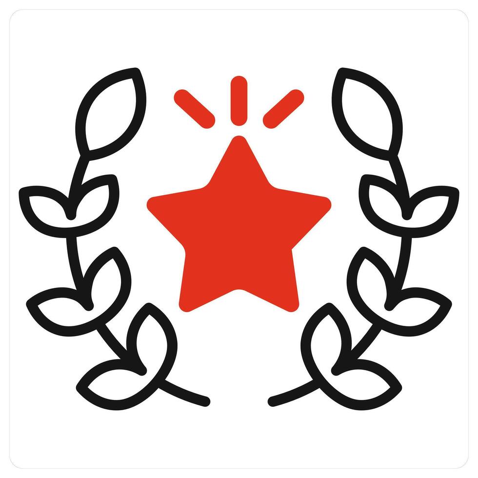 Award icon in red color vector