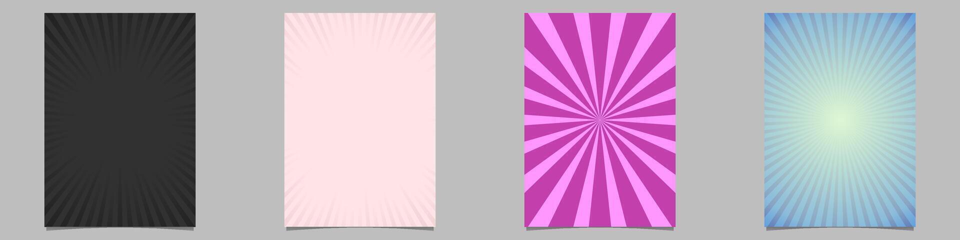 Abstract ray burst page background collection vector