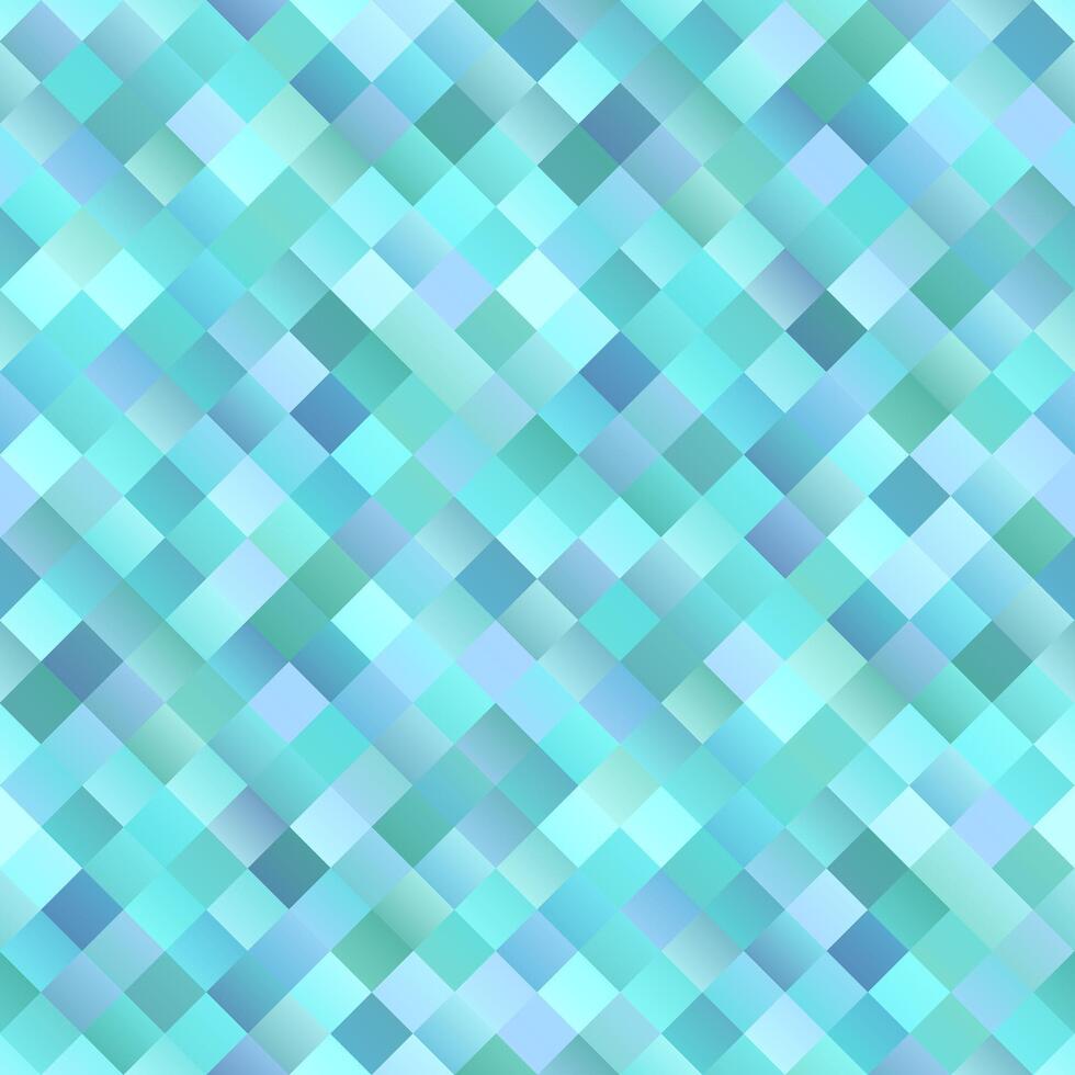 A gradient light blue seamless pattern background with diagonal squares vector