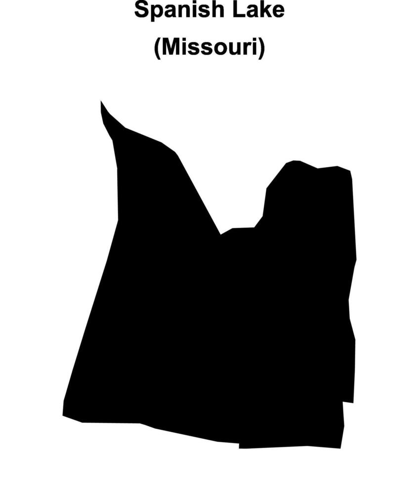 Spanish Lake, Missouri blank outline map vector
