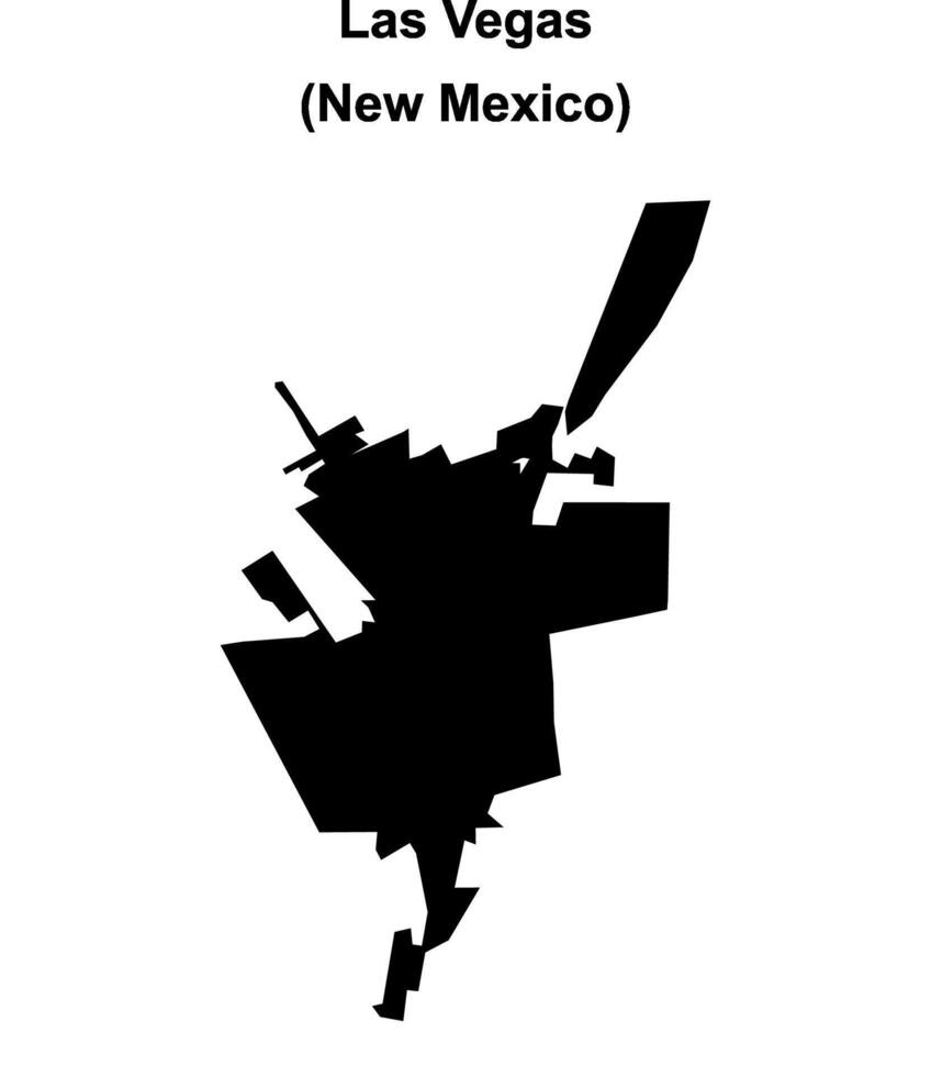 Las Vegas, New Mexico blank outline map vector