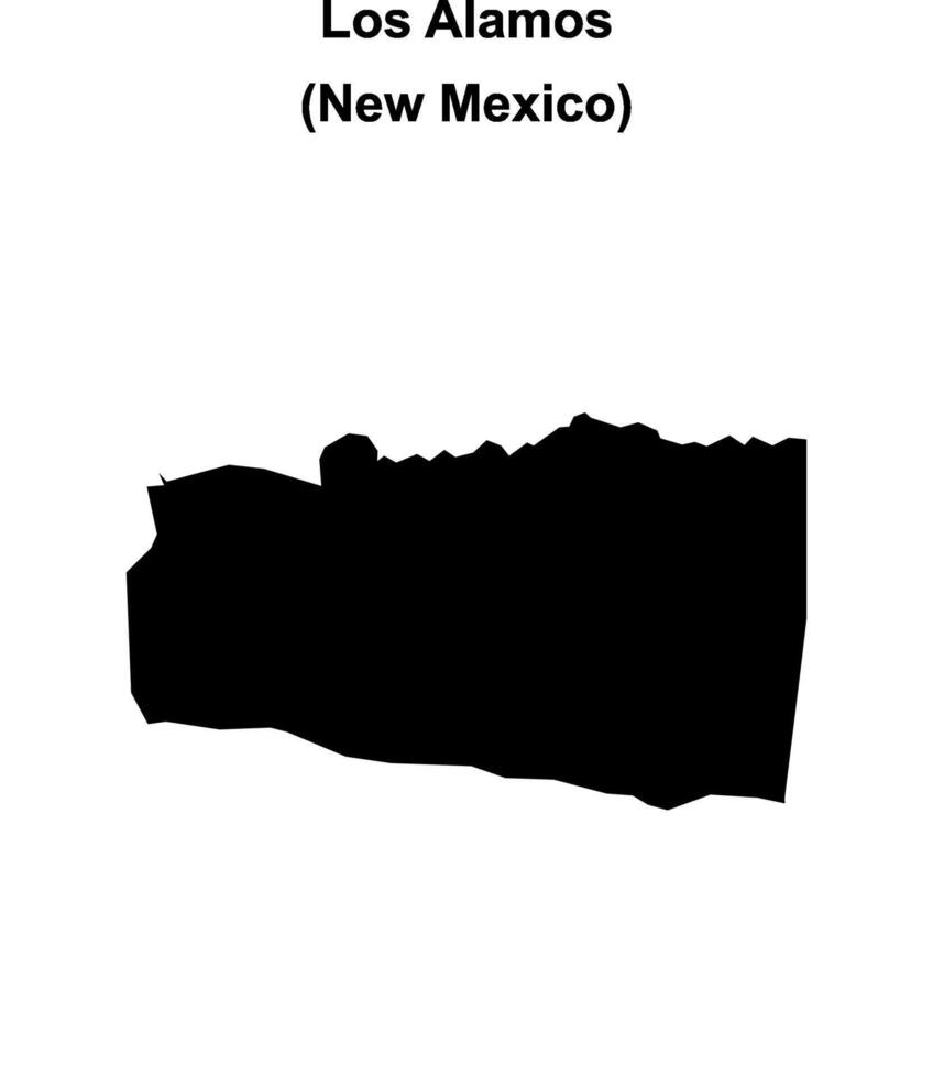 Los Alamos, New Mexico blank outline map vector