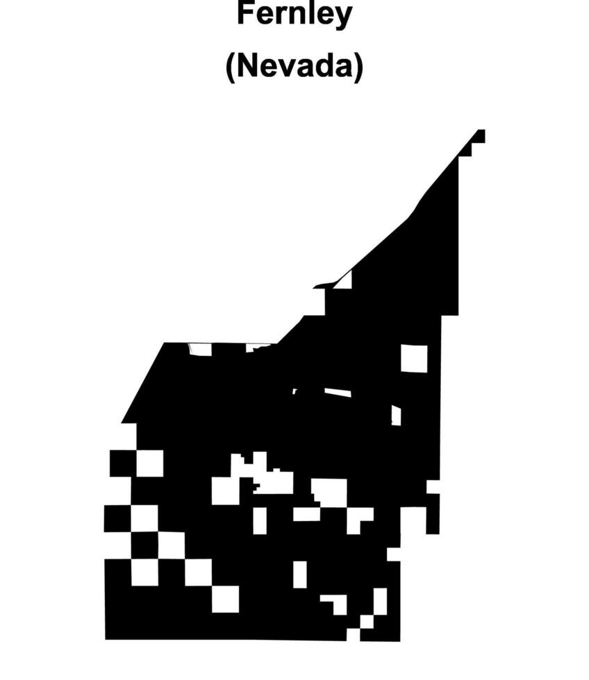 Fernley, Nevada blank outline map vector