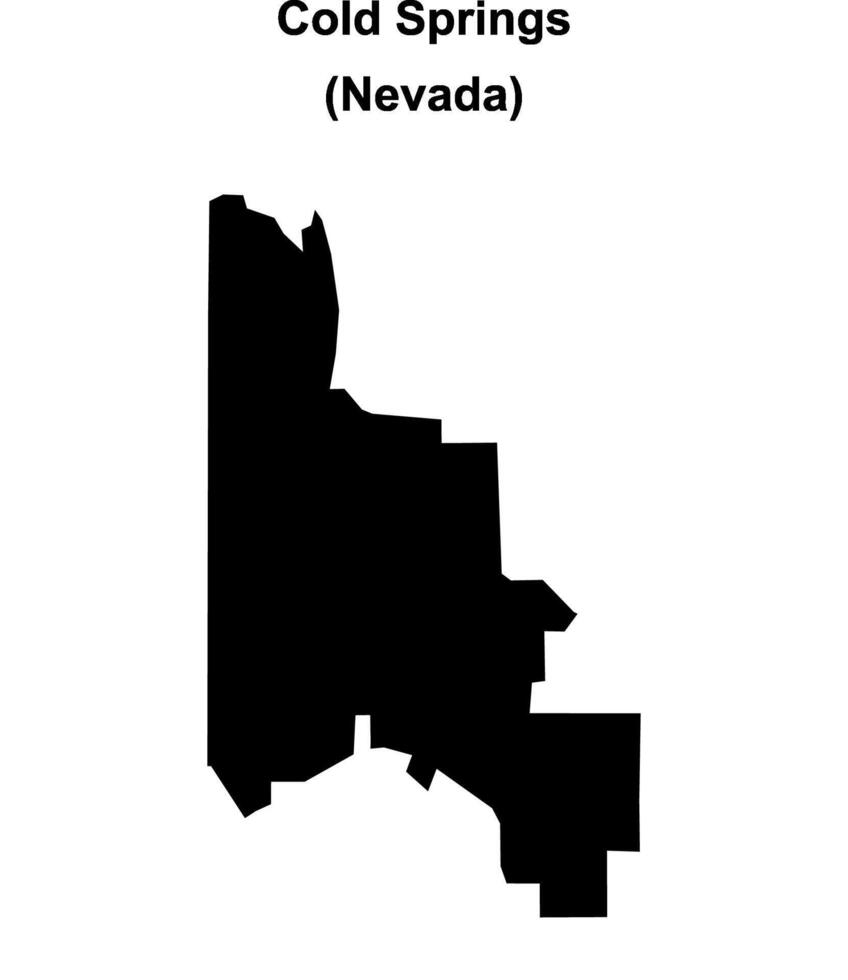 Cold Springs, Nevada blank outline map vector