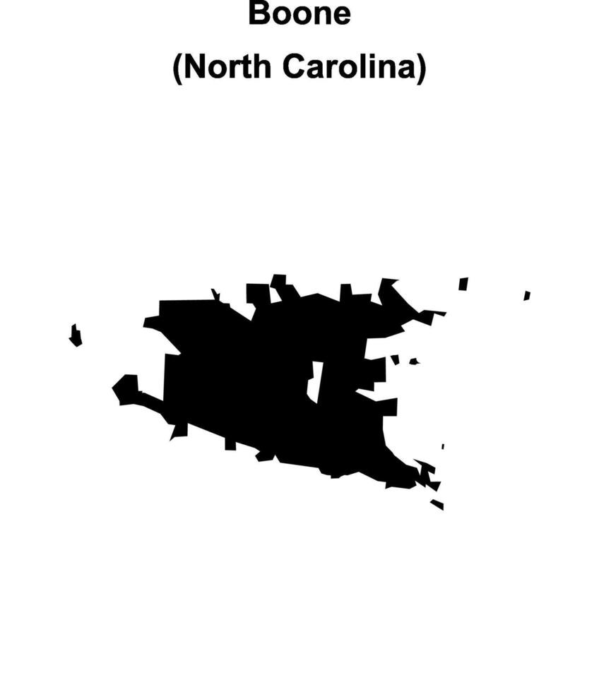 Boone, North Carolina blank outline map vector