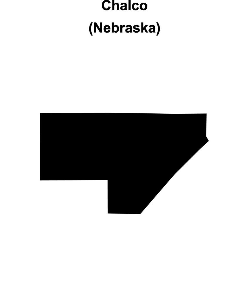Chalco, Nebraska blank outline map vector