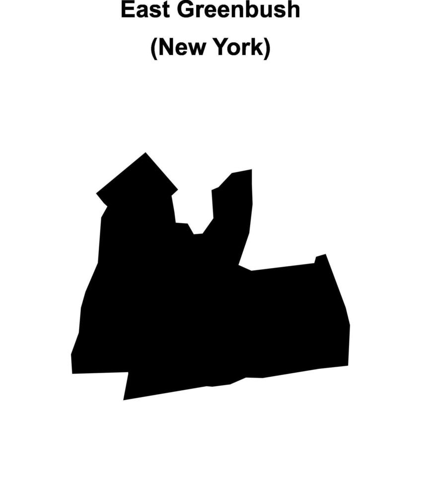 East Greenbush, New York blank outline map vector