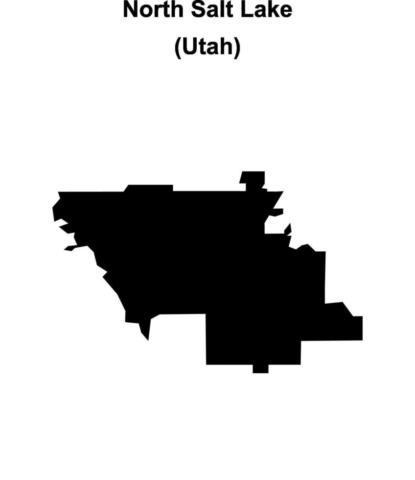 North Salt Lake, Utah blank outline map vector