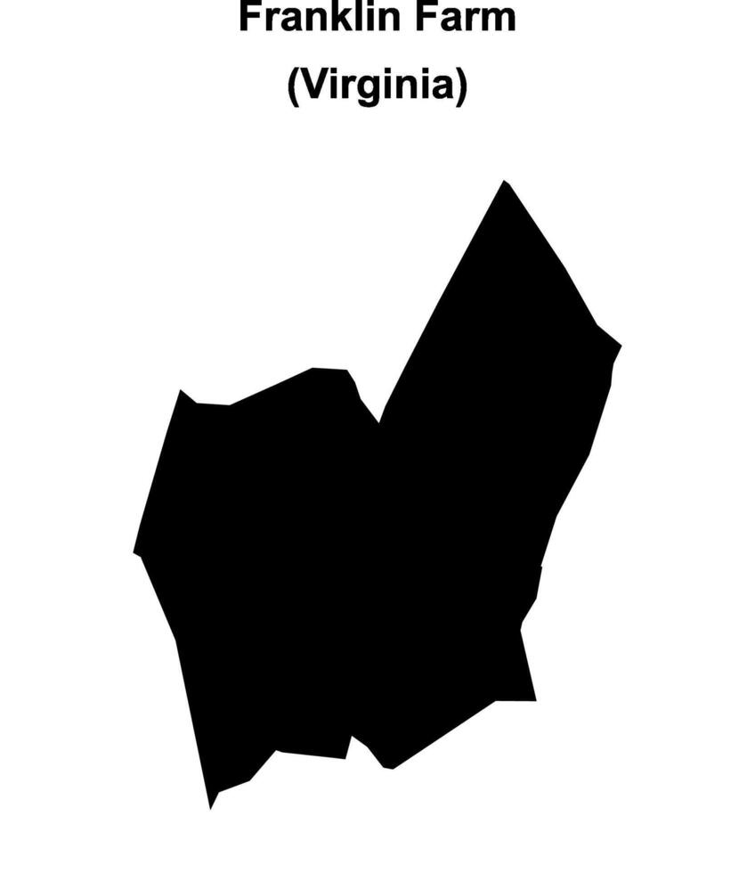 Franklin Farm, Virginia blank outline map vector