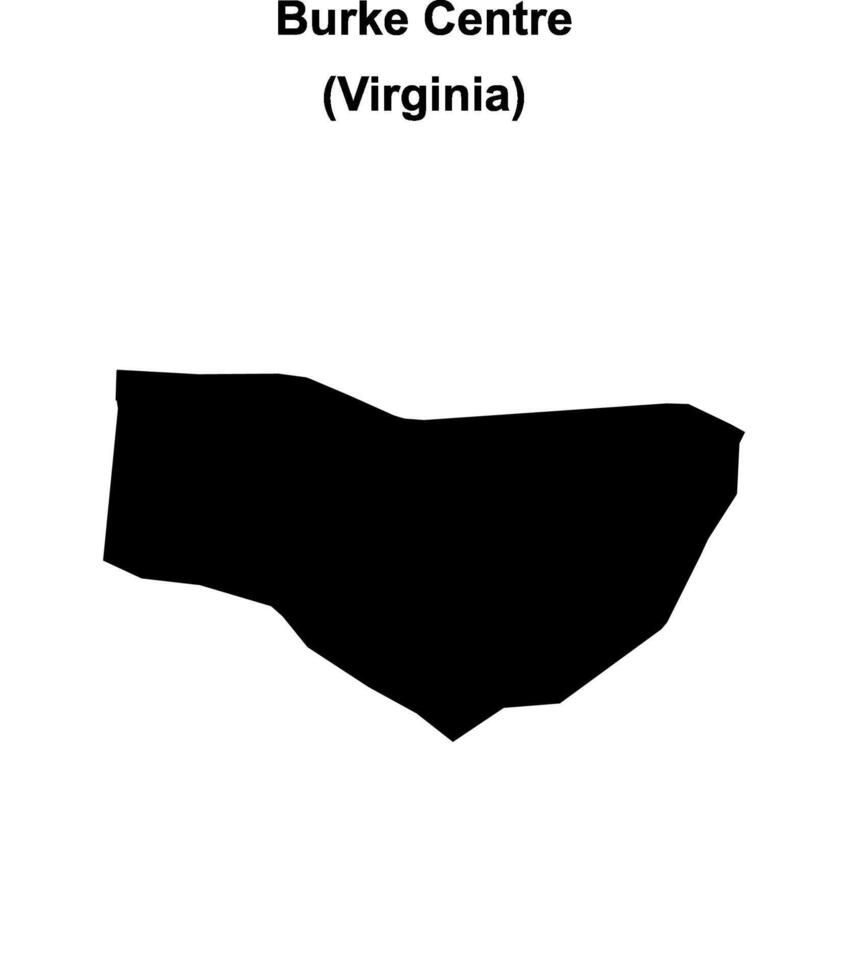 Burke Centre, Virginia blank outline map vector
