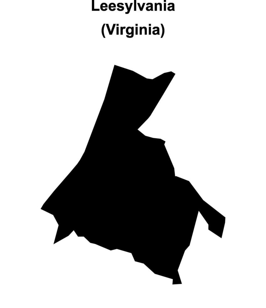 Leesylvania, Virginia blank outline map vector