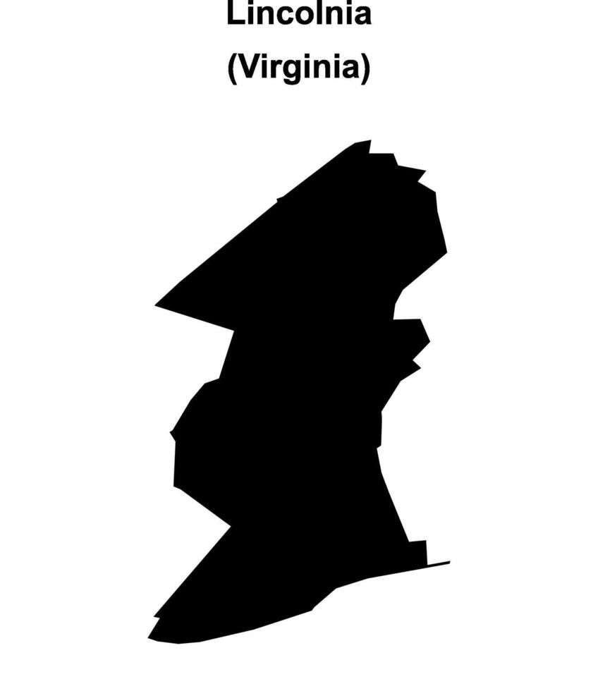 Lincolnia, Virginia blank outline map vector