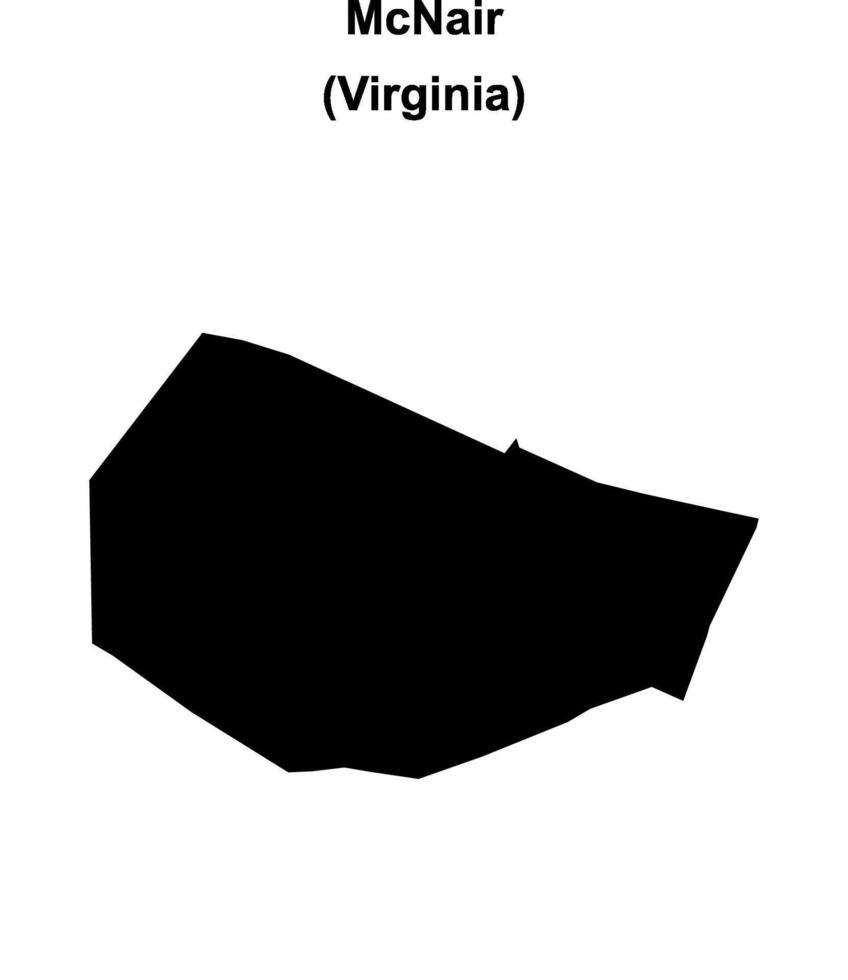McNair, Virginia blank outline map vector