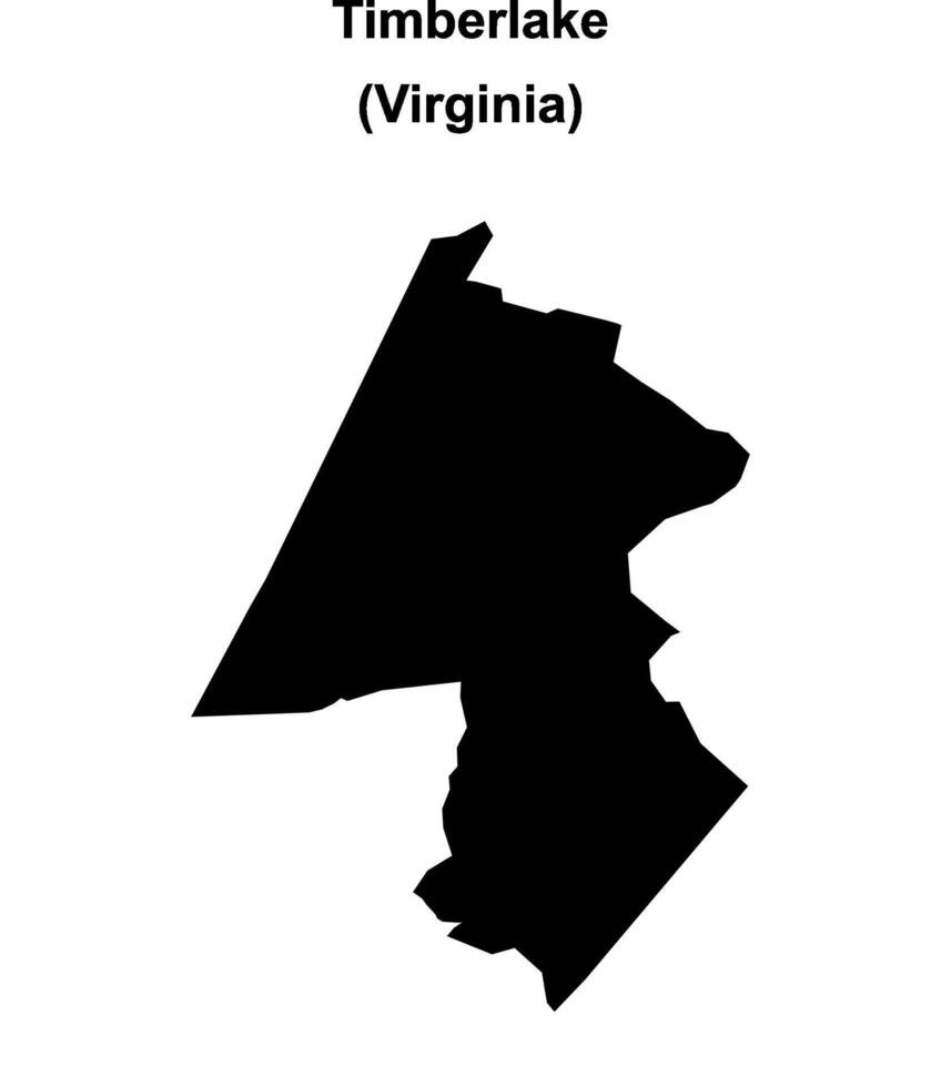 Timberlake, Virginia blank outline map vector