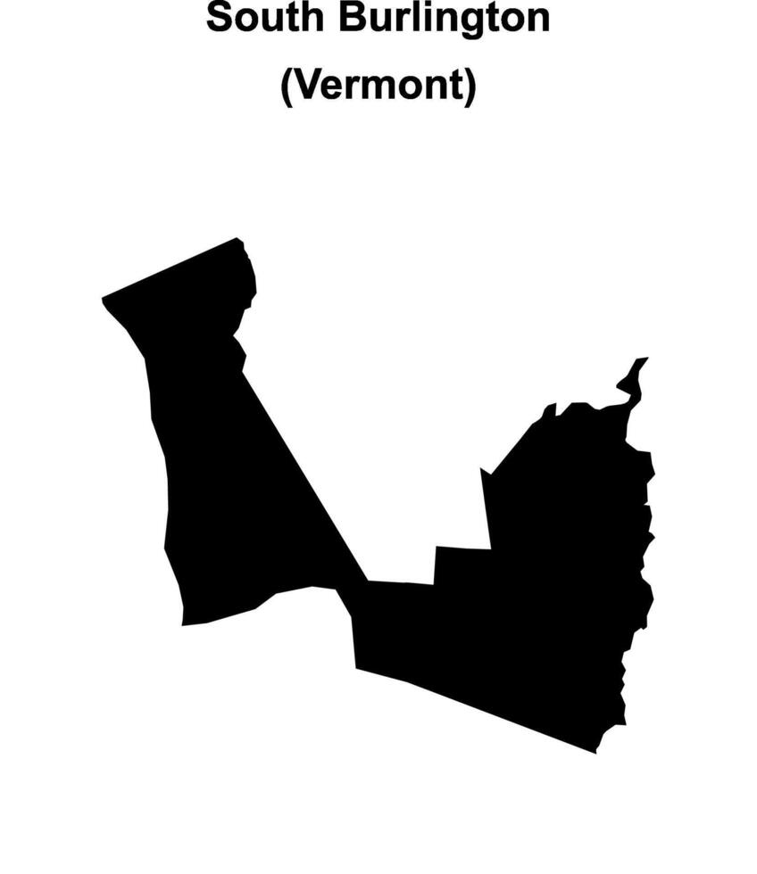 South Burlington, Vermont blank outline map vector