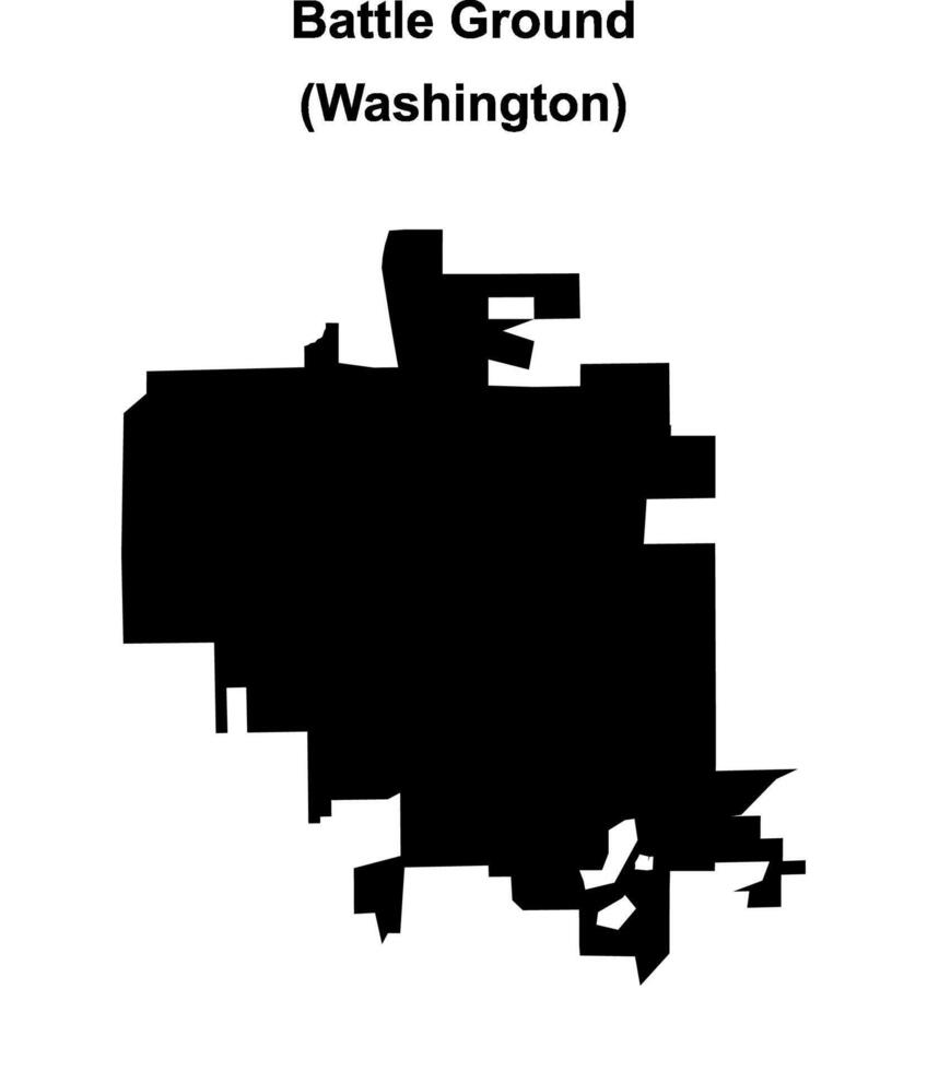 Battle Ground, Washington blank outline map vector