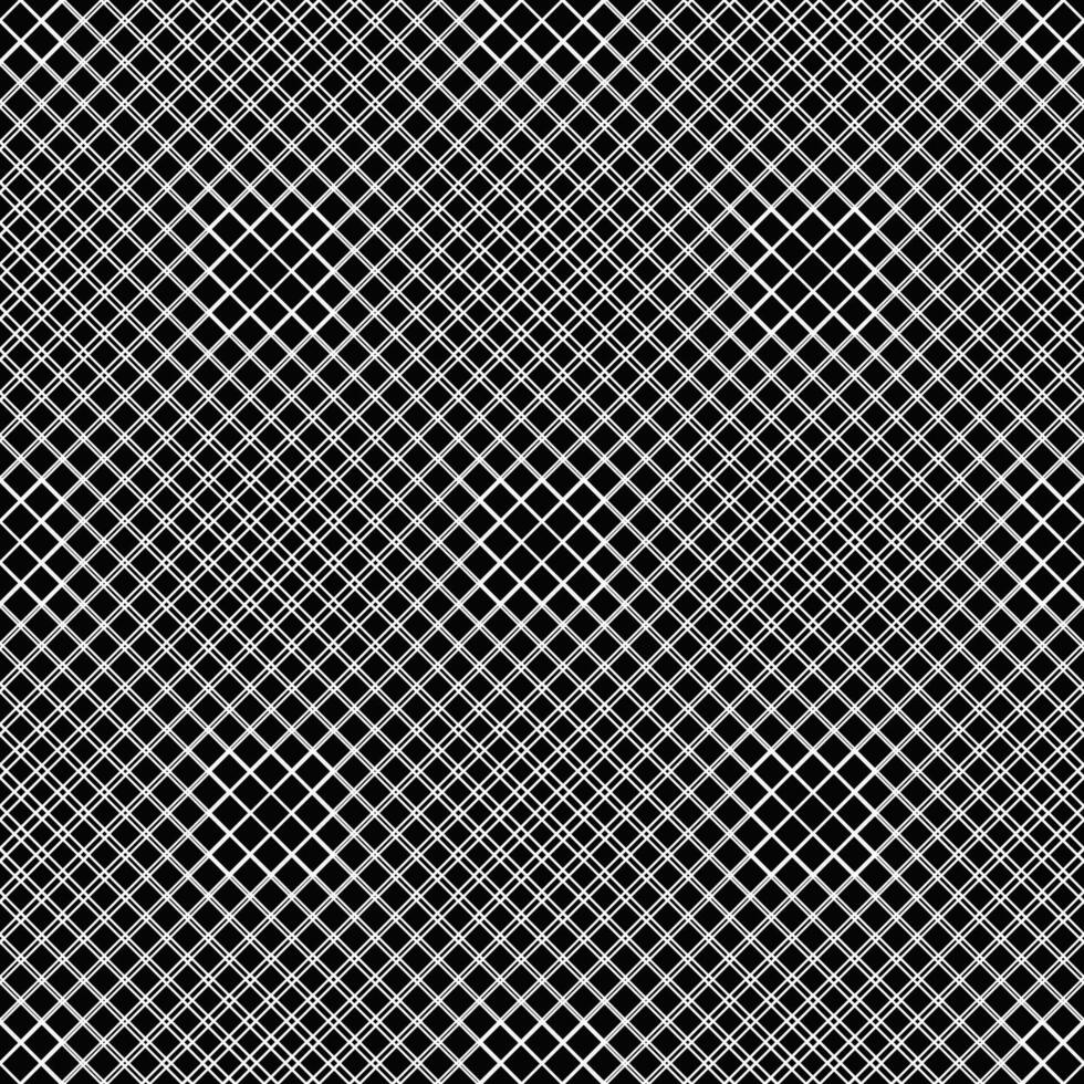 Geometrical monochrome seamless square pattern background - abstract black and white design from diagonal squares vector