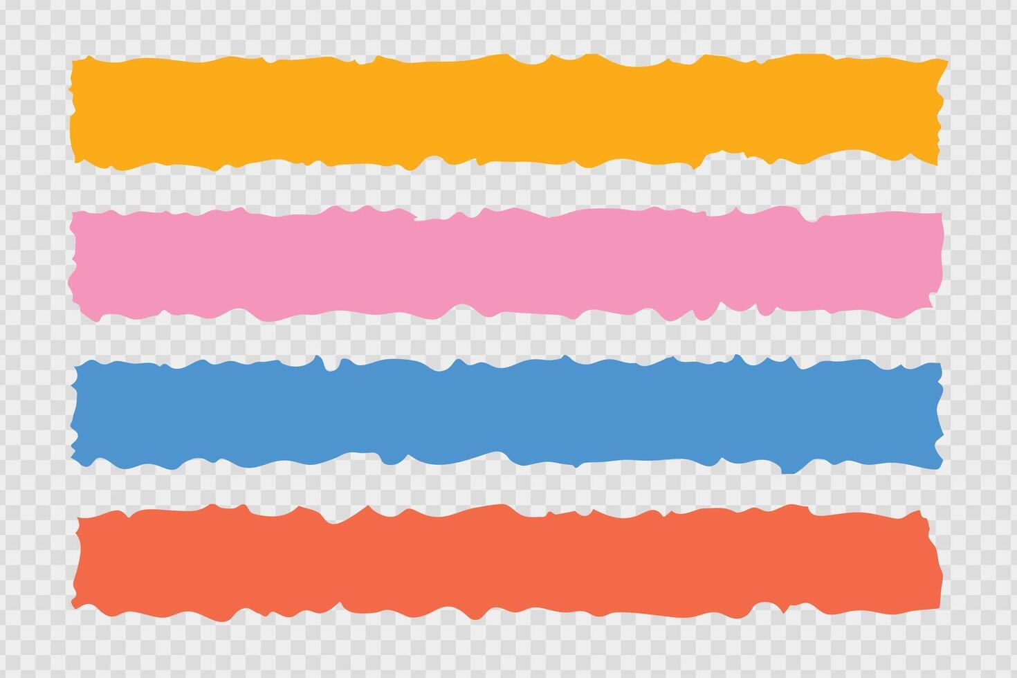 Set of torn paper elements place for text vector