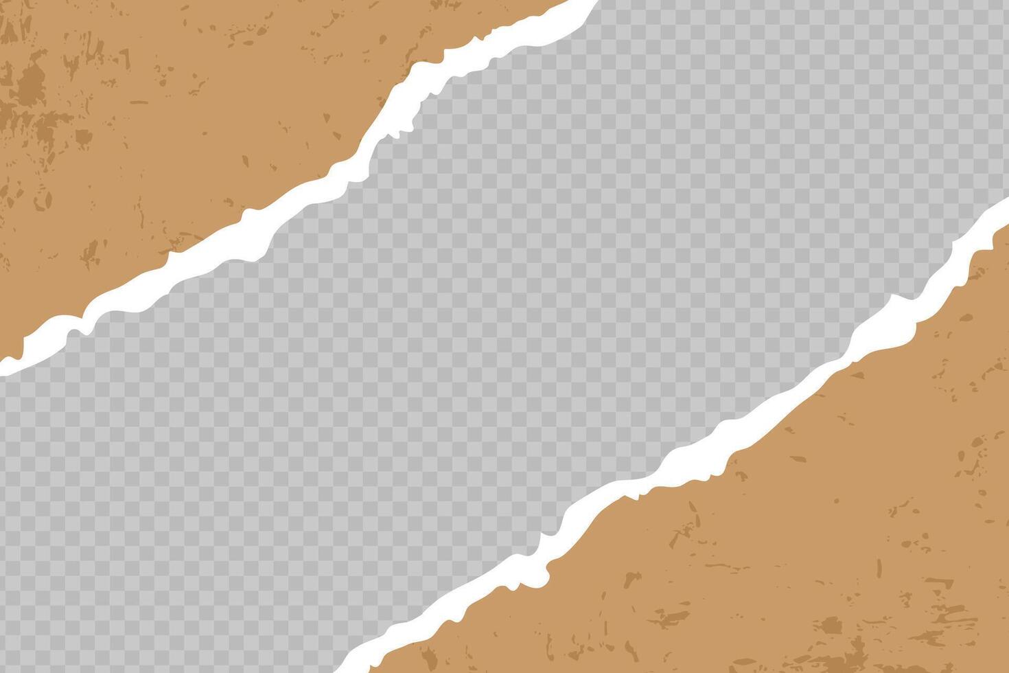 Paper torn stripes, with torn edges two sheets of paper vector