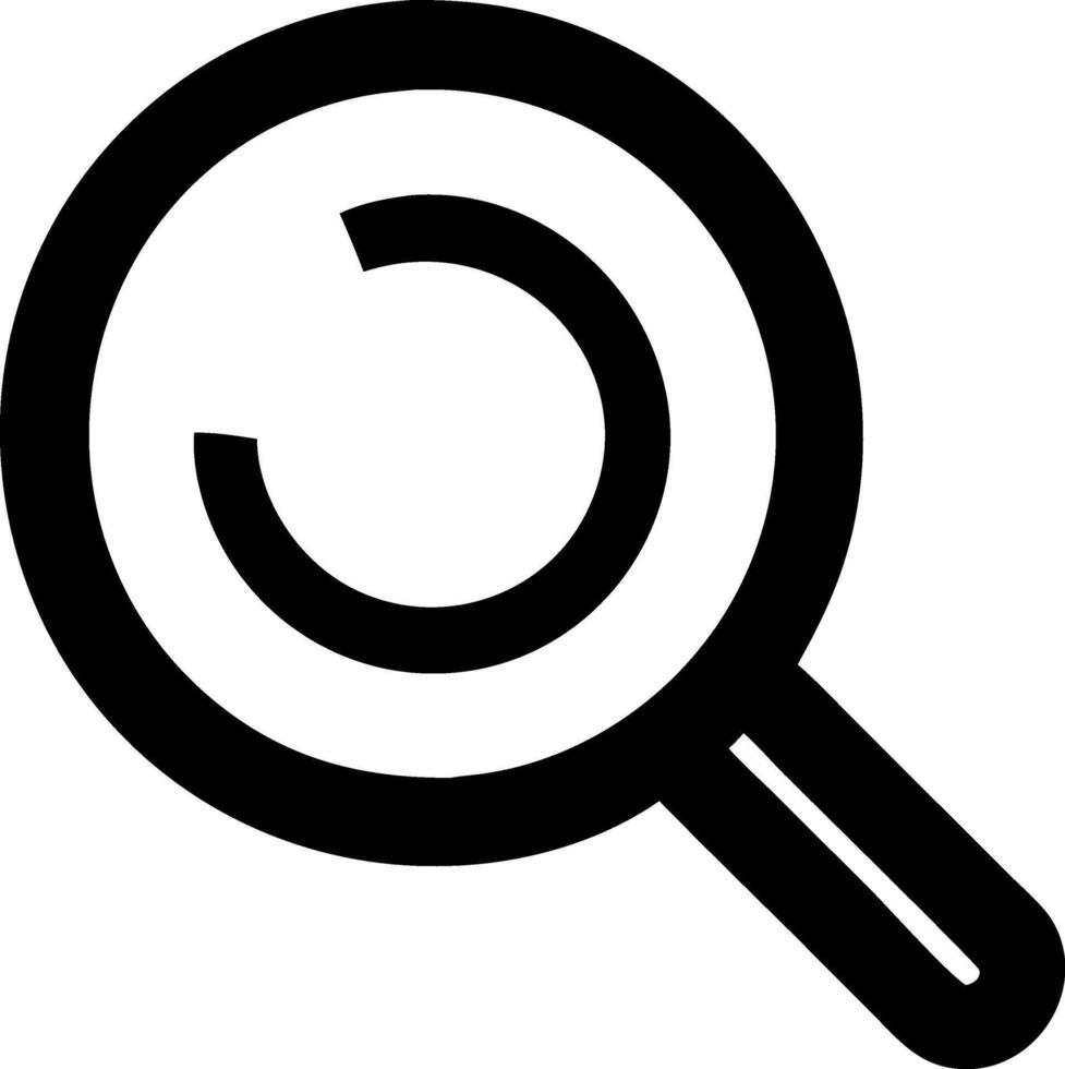 Zoom Magnifying Glass Emblem vector