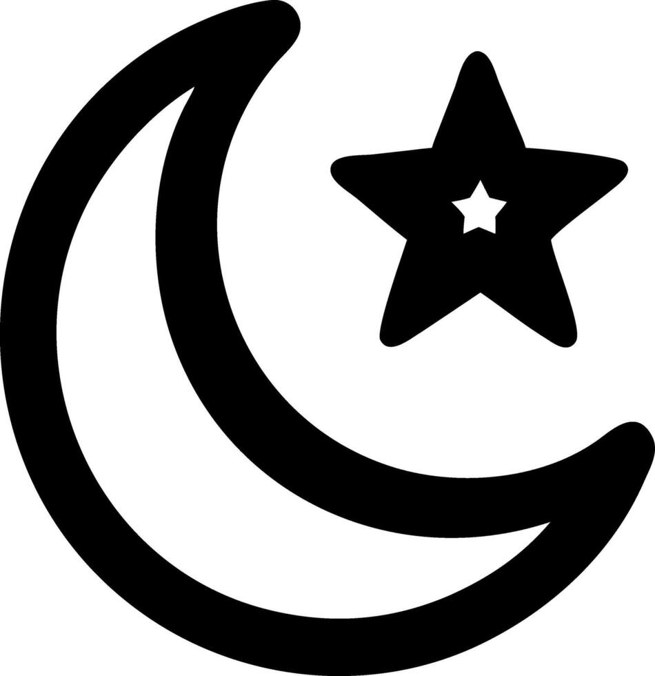Shining Moon and Star Emblem Pack vector