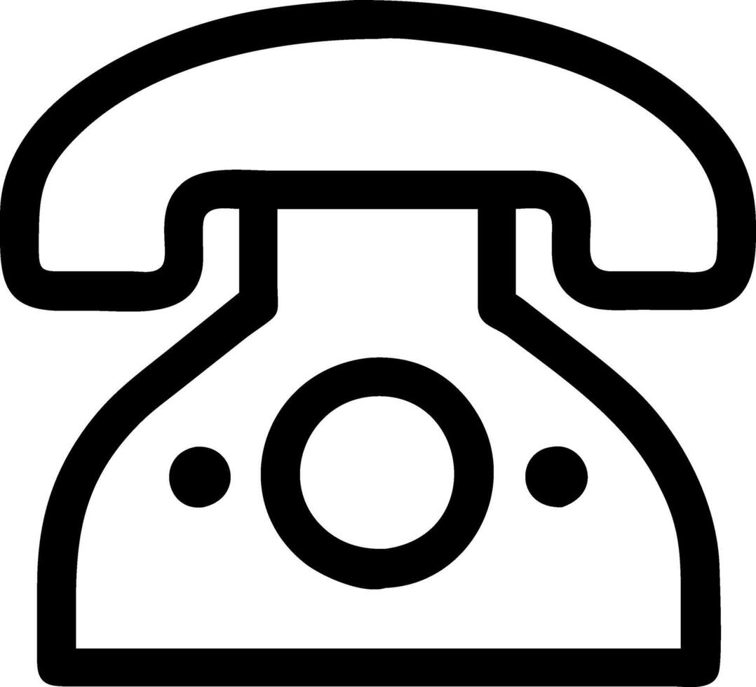Rustic Old Telephone Icon Collection vector