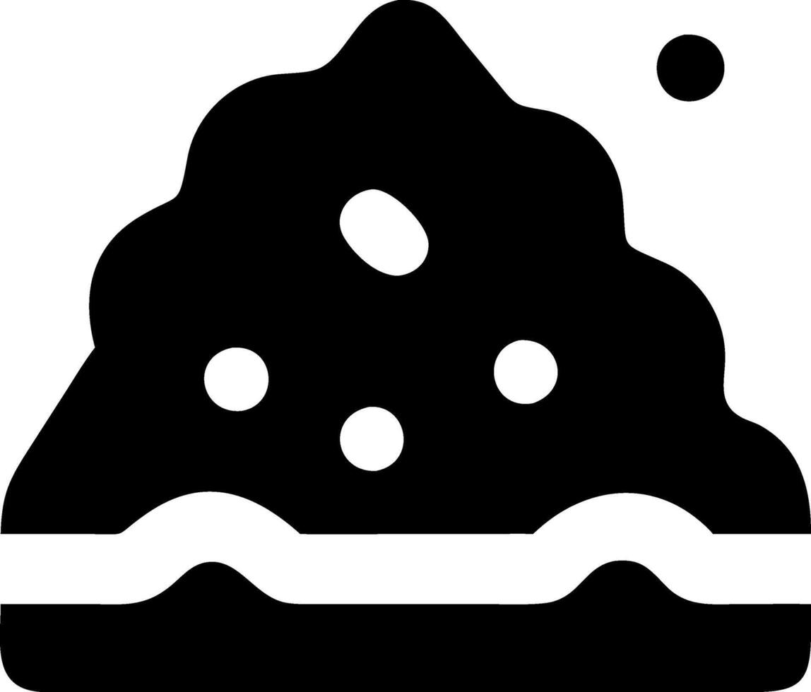 Raw Dirt Pile Icon Set vector