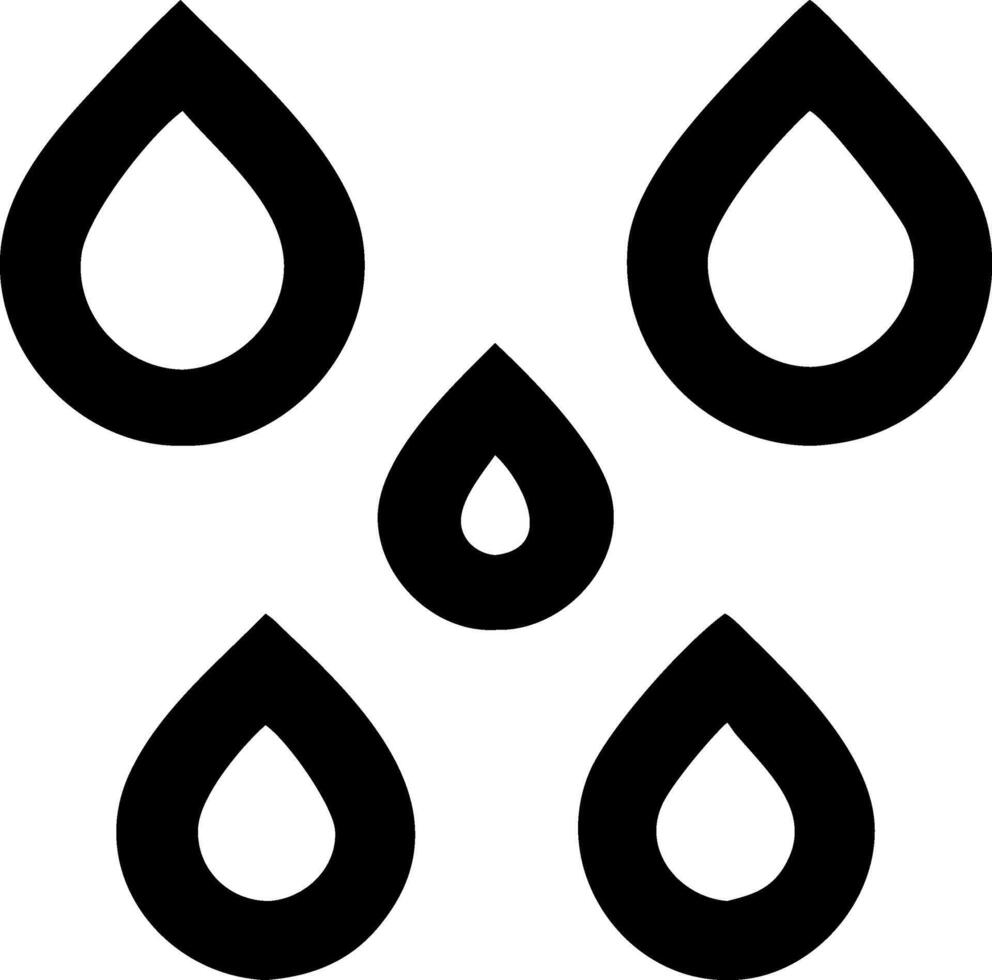 Fresh Raindrops Icon Set vector