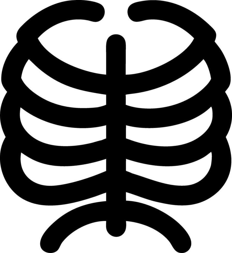 Skeleton Rib Cage Icon Collection vector