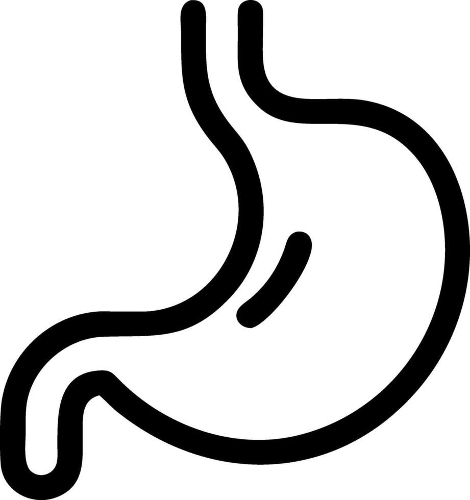 Minimalist Stomach Symbol vector